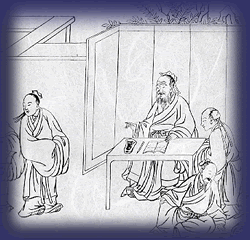 Confucius with his students